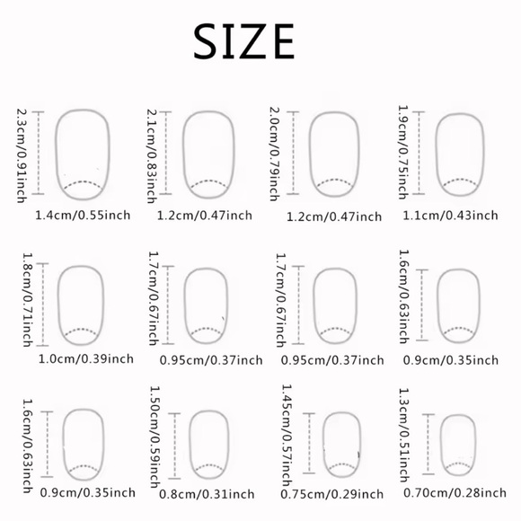 Shimmering Blue Press On Nails - Picture 4 of 7